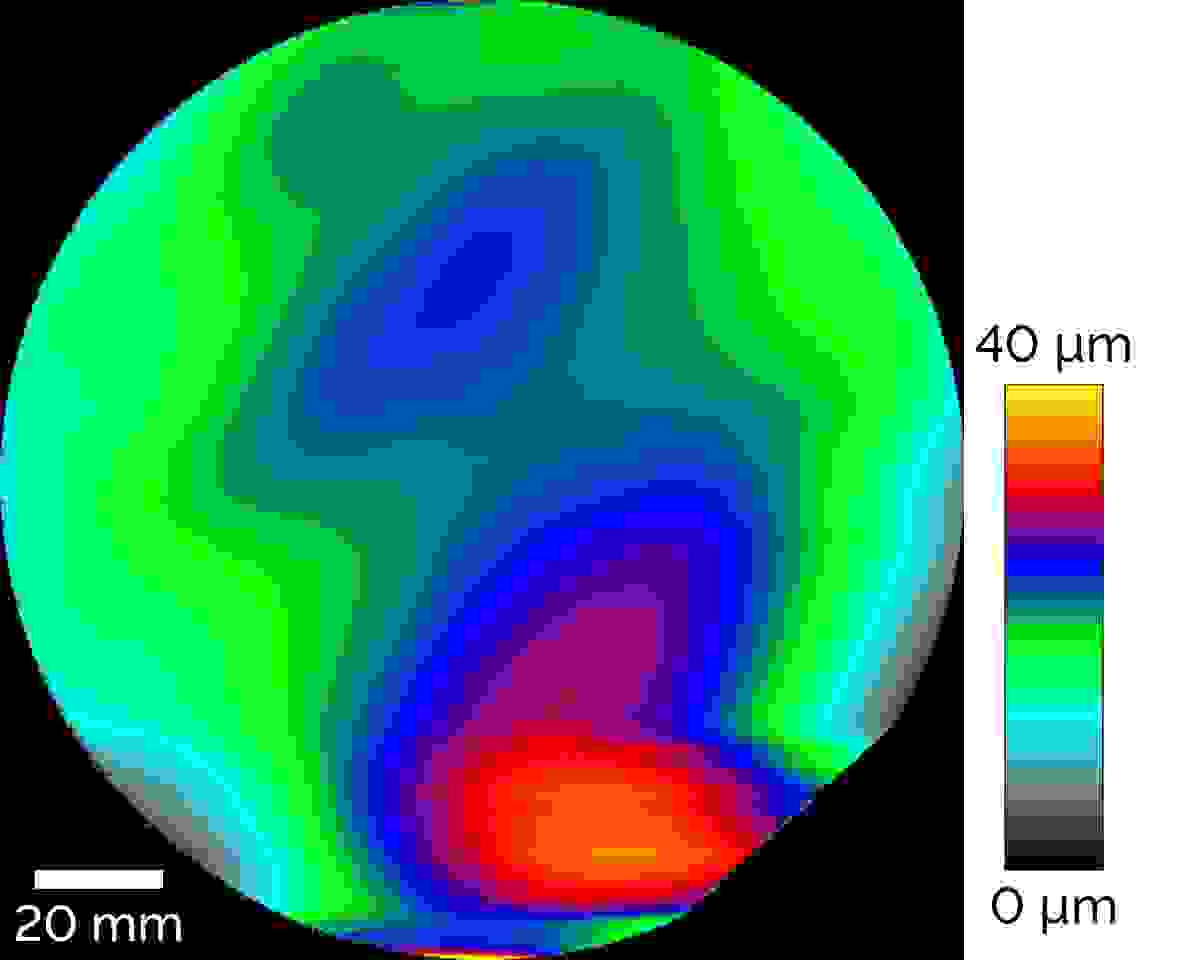 Topography of 6 inch SiC wafer